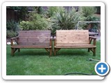 Garden Furniture Before & After Cleaning and Re-oiling