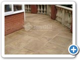 Paving slabs after application of sealant