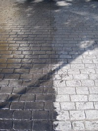 Imprinted Concrete Restoration & Pressure Cleaning Before Service